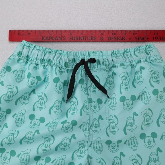 Disney Mens Mickey Mouse Donald Duck Goofy Swim Trunks Mint Green Small S - Picture 5 of 6